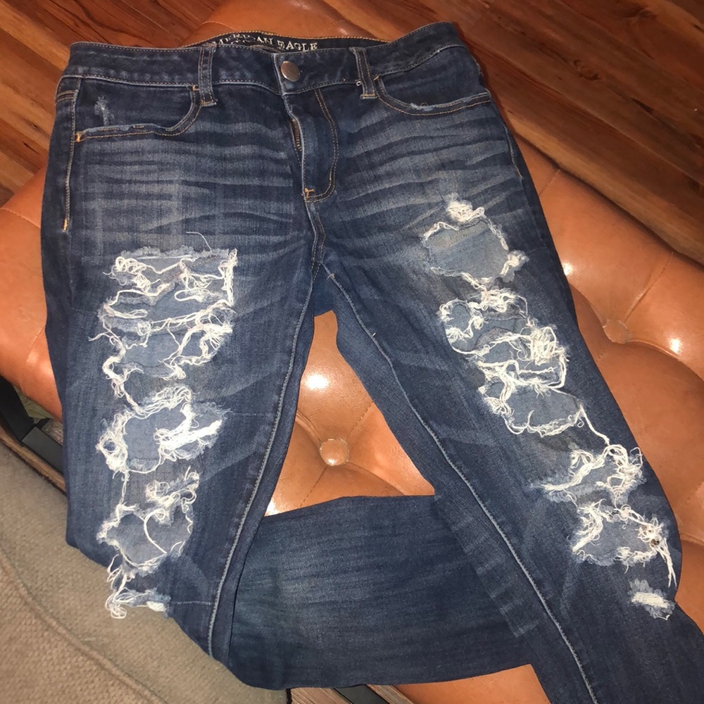 American Eagle 360° Super stretch jegging w/holes